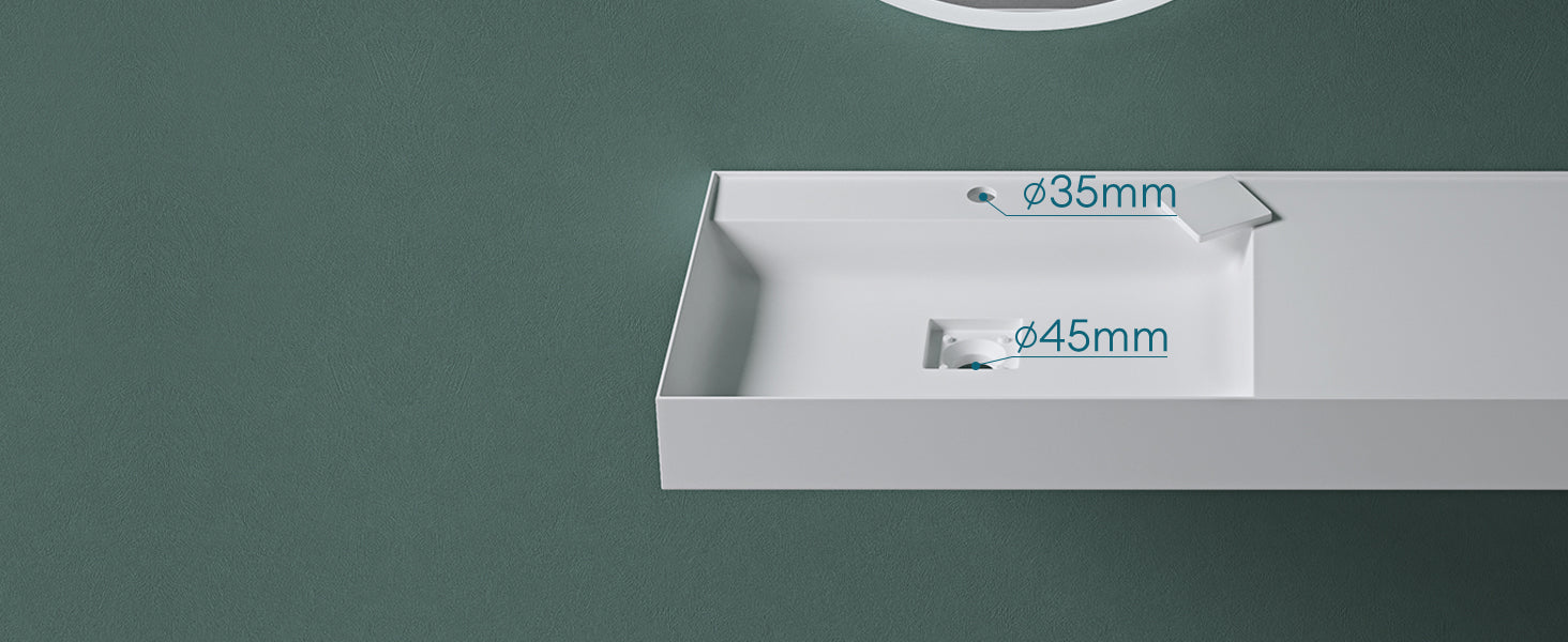 Lavabo Glasvilla Col630 Mineralguss de lujo con diseño moderno