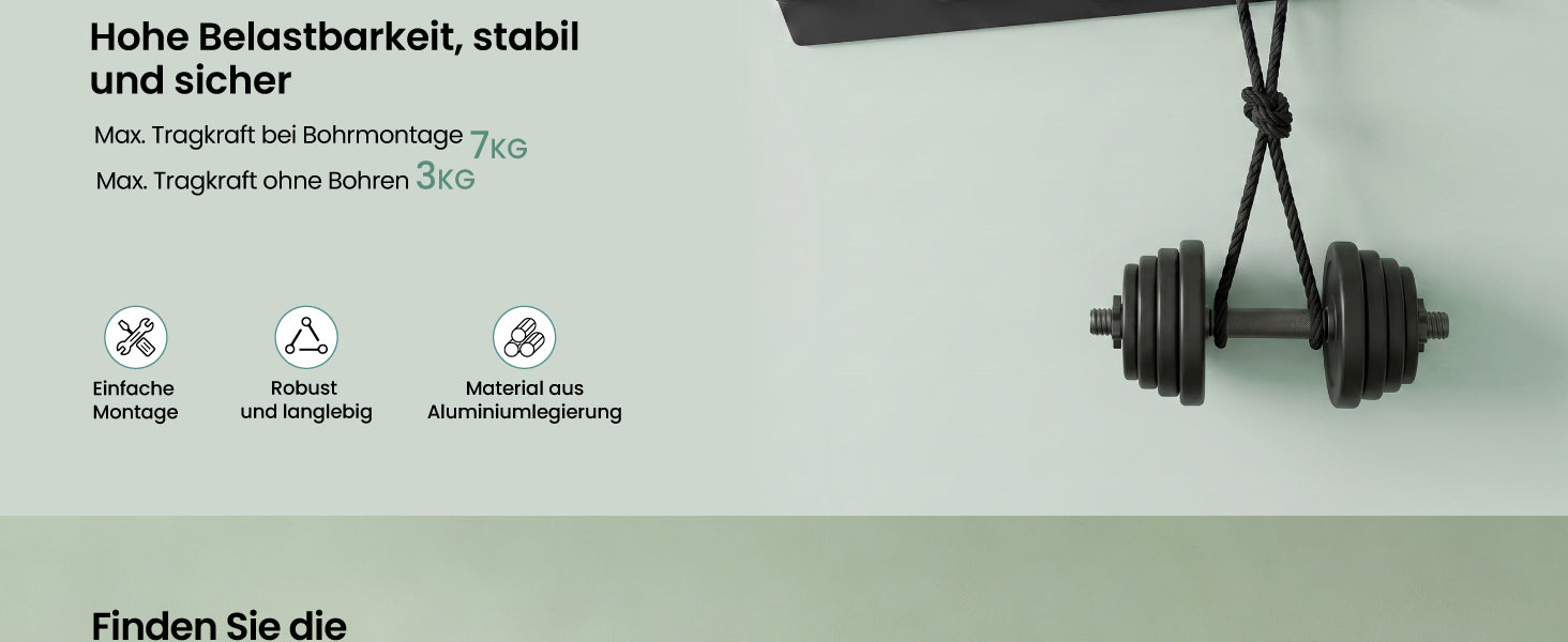 glasvilla Garderobenhaken zum Bohren oder Kleben, Kleiderhaken aus Aluminiumlegierung, Garderobenleiste mit 5 Haken, Hakenleiste  Stalo-18