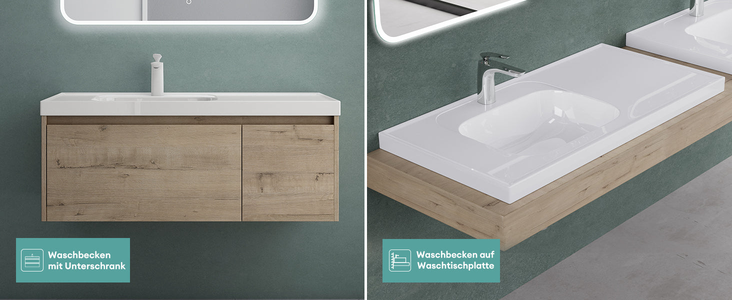 Lavabo Empotrado Glasvilla Col3601 Mineral Cast Rectangular Blanco Brillante