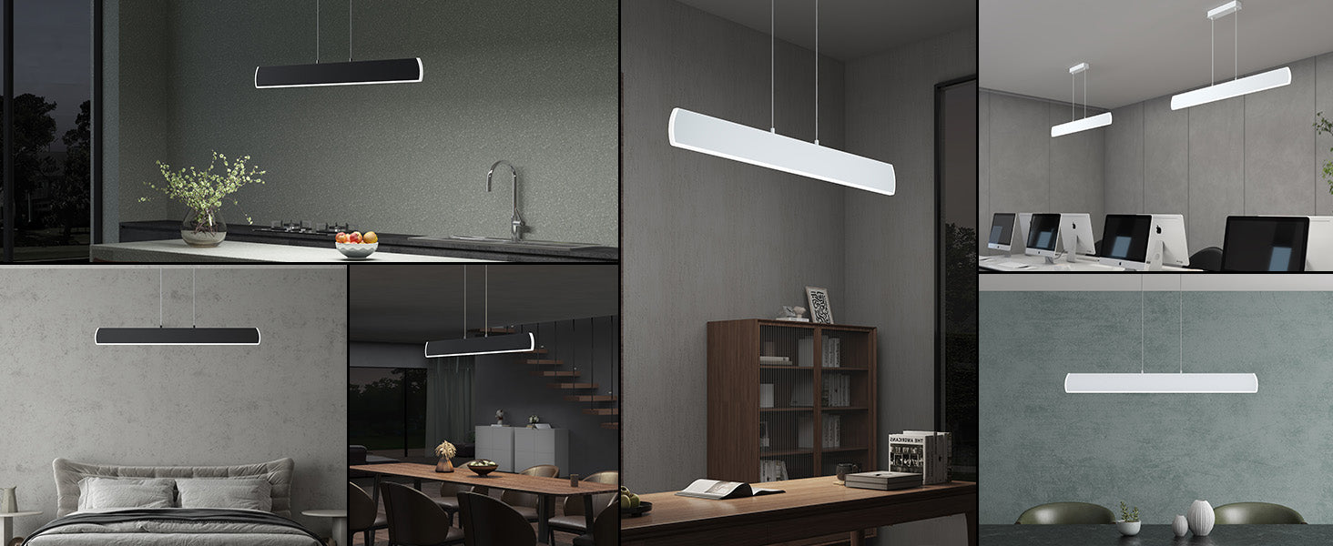 glasvilla Pendelleuchte LED Hängelampe Dimmbar mit Fernbedienung Verstellbares Kabel Hängeleuchte für Esszimmer Wohnzimmer Schlafzimmer