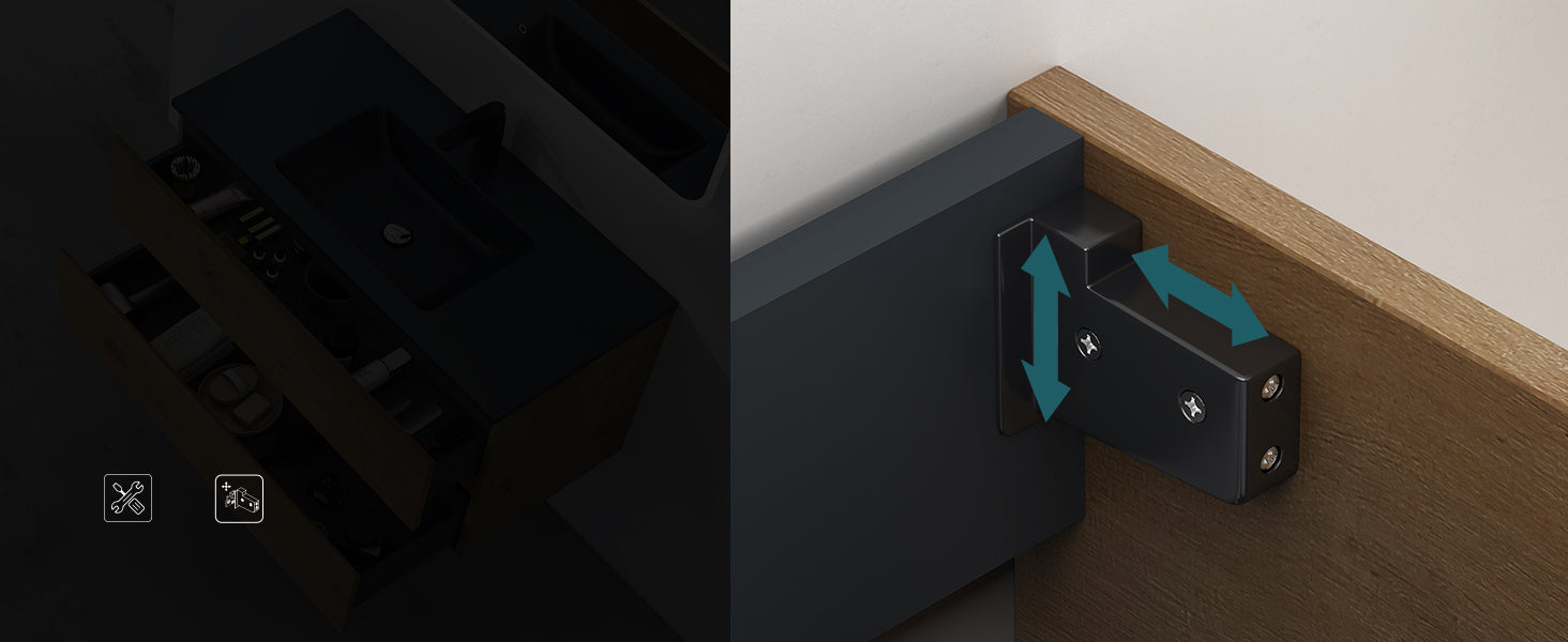 conjunto de muebles de baño glasvilla lavabo con mueble inferior lavabo de mineral en antracita mueble de lavabo 2 cajones con cierre suave Aqualis