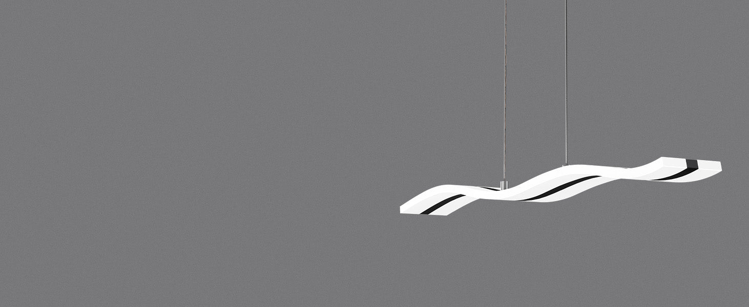 glasvilla Suspension 97cm LED Lampe suspendue Dimmable avec télécommande 3000K/4000K/6000K Câble réglable 36W Plafonnier Alivetta3300