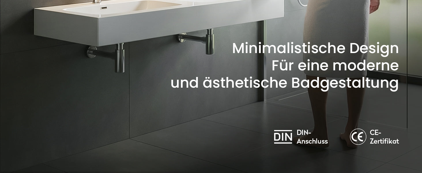 Glasvilla Design, Lavabo doble suspendido / de encimera Col830 en mineral sintético 140×48×13 cm