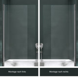 glasvilla Duschwand für Badewanne Badewannenwand Sicherheitsglas mit NANO-Versiegelung Badewannentrennwand Badewannenaufsatz 80x140cm Cortona201
