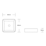 glasvilla Waschbecken weiß Aufsatzwaschbecken Waschschale aus Keramik Brüssel105