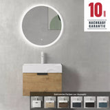 glasvilla Badmöbel-Set mit Soft-Close Schublade Wandmontage inkl. Waschbecken Lonato