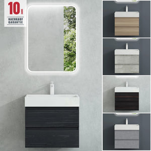 glasvilla Badmöbel-Set Waschbeckenunterschrank Verona mit 2-Schubladen inkl. Waschbecken und Ablaufgarnitur