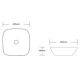 glasvilla Aufsatzwaschbecken Waschschale Waschbecken aus Keramik mit Nano-Beschichtung/Lotus-Effekt Brüssel104