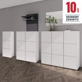 glasvilla Schuhschrank Schuhkommode mit 3 Schränken BTH: 45x36x120 cm Schuhregal Möbel Schuhschrank02