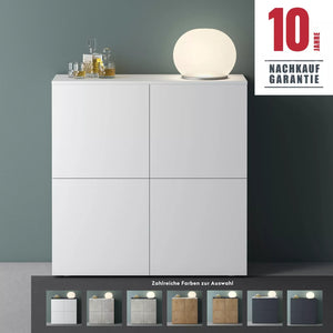 glasvilla Möbel Comoda Armario de Almacenamiento con 4 Puertas Sideboard Armario Armario de Uso Múltiple Armario04