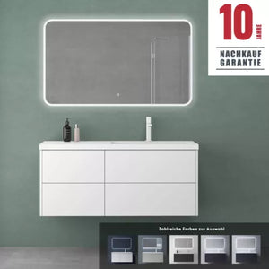 glasvilla Badmöbelset 120cm Waschbeckenunterschrank Waschtisch mit Unterschrank  Soft-Close 4 Schubladen Badezimmermöbel Moment