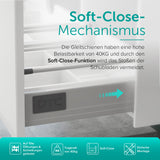 glasvilla Design Badmöbel Set Waschtisch mit Unterschrank Waschbeckenunterschrank 120cm mit Softclose Schubladen inkl. Mineralguss Waschbecken Santa