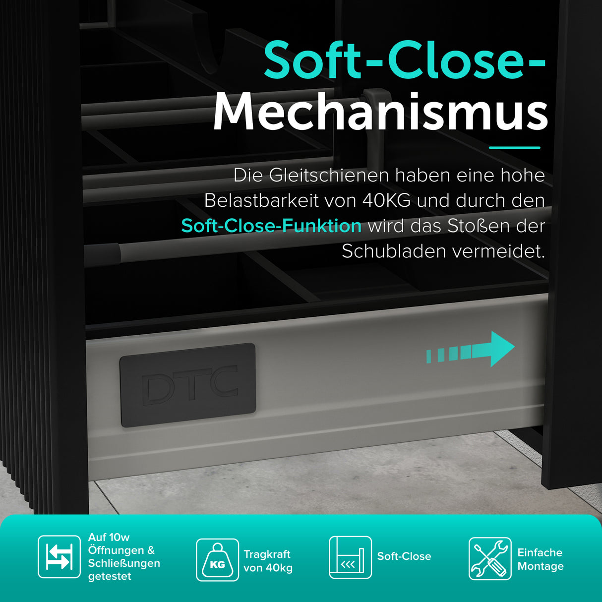 glasvilla Design Badmöbel Set Waschtisch mit Unterschrank Waschbeckenunterschrank 120cm mit Softclose Schubladen inkl. Mineralguss Waschbecken Santa