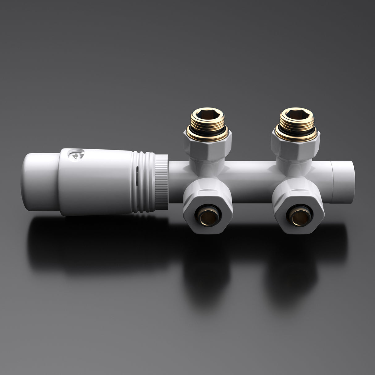 glasvilla Heizkörperventil inkl. -regler mit Temperatureinstellung 6° - 28° Thermostatventil